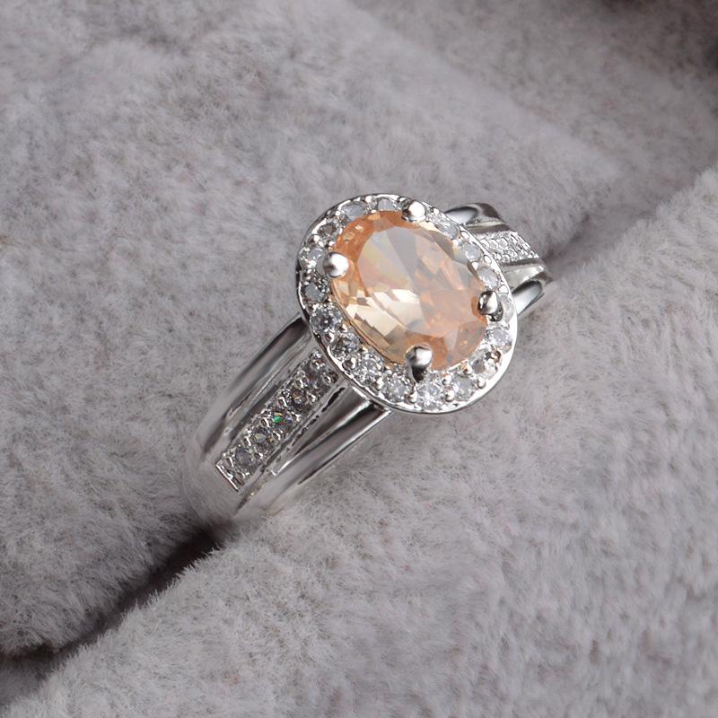 Blue Zircon Open Index Finger Ring: Simple European & American Style for Women