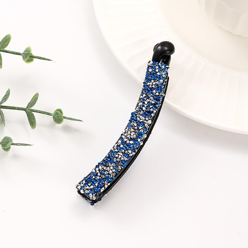 New Color Pan Hair Banana Clip Light Luxury Stone High-end Fashion Ponytail Clip Hair Accessories Hairpin