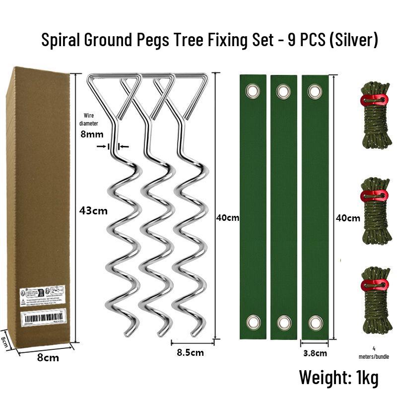 Spiral Tree Stake Kit - Heavy Duty Support Set