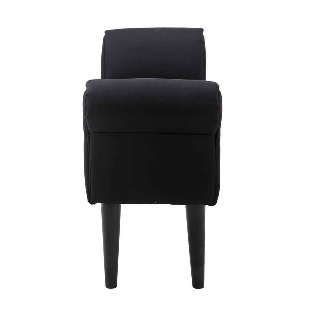 Bench, Bed Bench, Timeless Design, Soft Padding, Up To 130 Kg, Black, 102 X 36 X 51 Cm