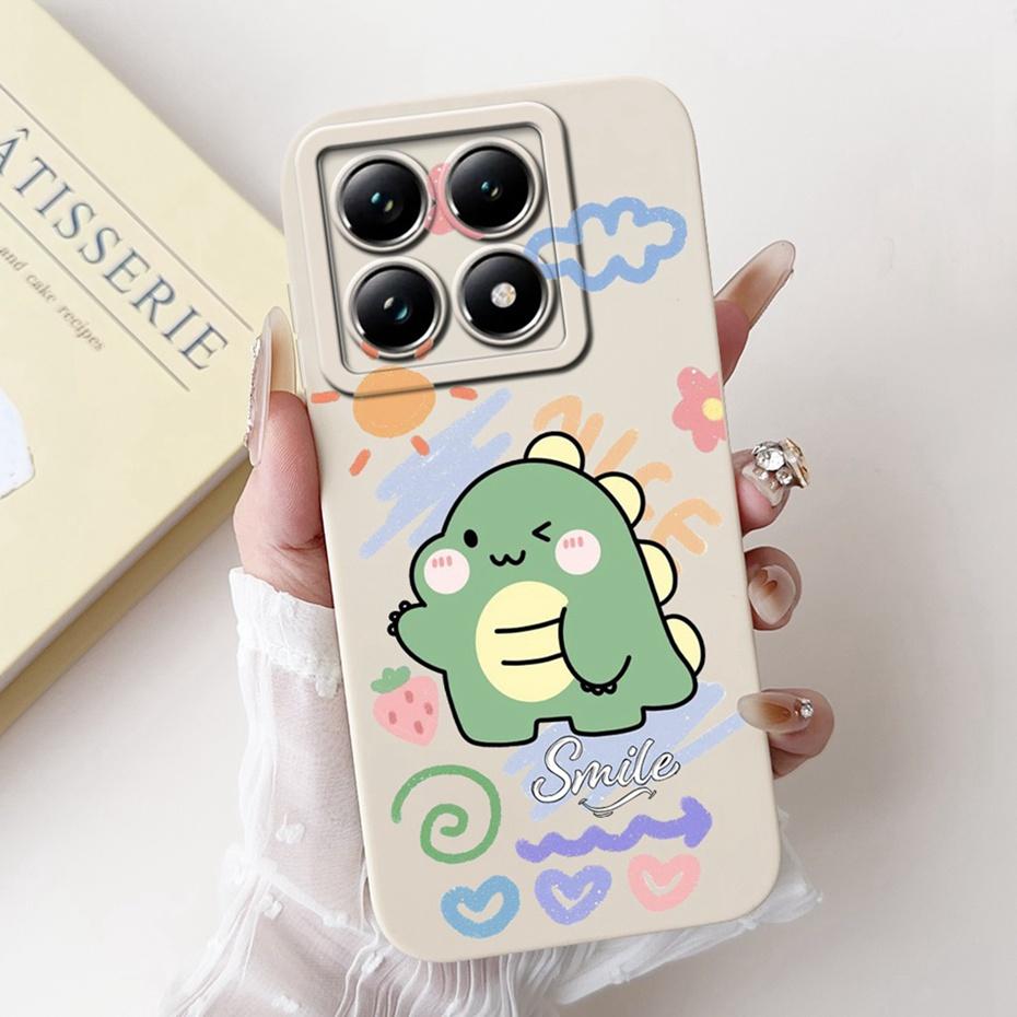 Cartoon Case For Xiaomi 14T Pro / 14T 5G Lens Protective Jelly Soft Silicone Cover For Xiaomi Mi14T 14TPro Phone Cases