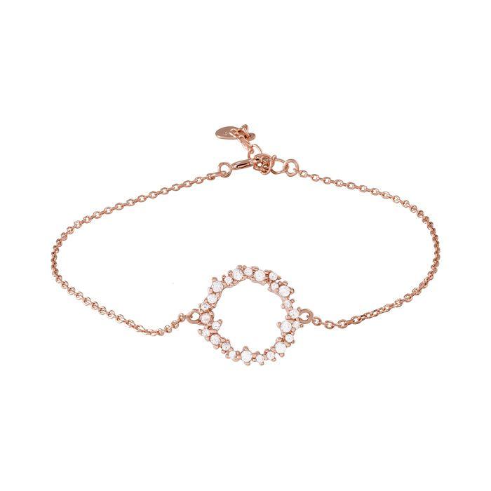 Bracelet - Thilak - Argent 925 - Plaqué Or Rose 18 Carats - Zircone - Taille Unique blanc