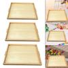 Elegant Wooden Serving Tray with Handles for Dining