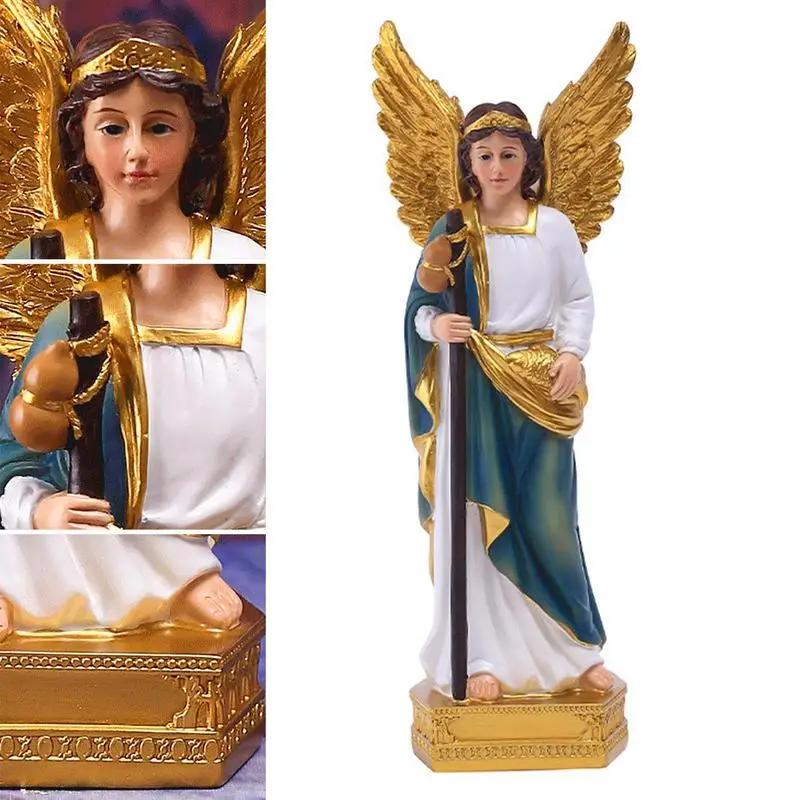 Angel Table Decor Resin Archangel Saint Raphael Statue Festival Supply Christmas Figurine Home Decoration Church Gifts
