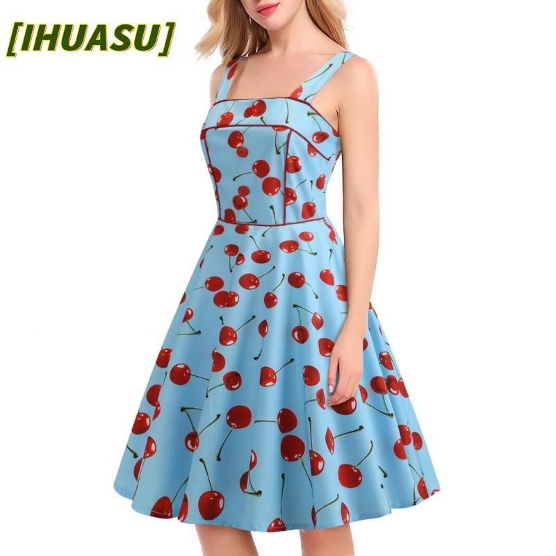 IHUASU Abiti Casual Senza Maniche Estivi Primaverili alla Moda