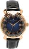 Watch, Multifaceted Cut Glass, Leather Strap, Gradient, Women's, Blue, Pink Gold, SM22151-PGBL