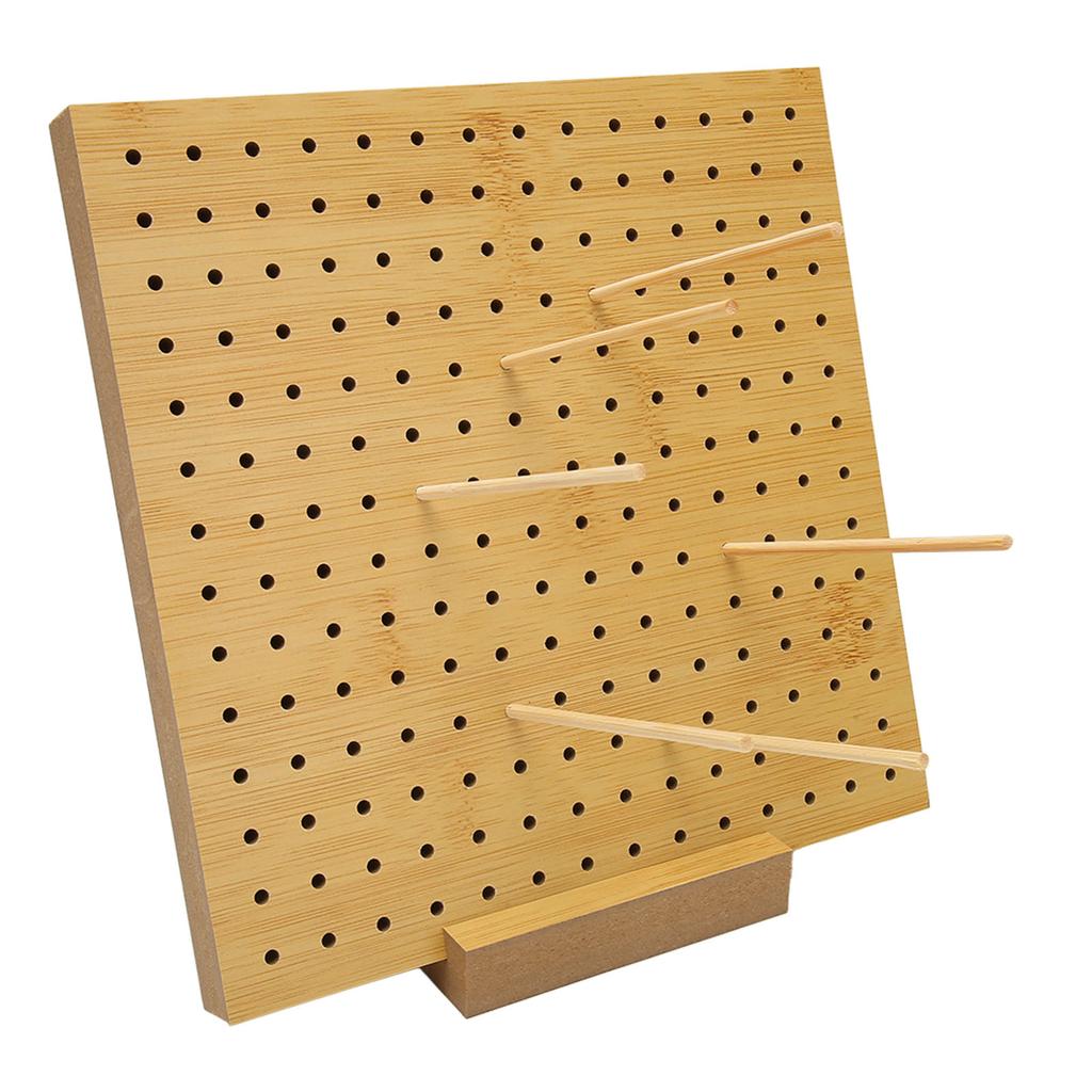 Virkblockbräda med 6 stift, 3 mm håldiameter, Tetragonum, trävirkblock för nybörjarmammor, S