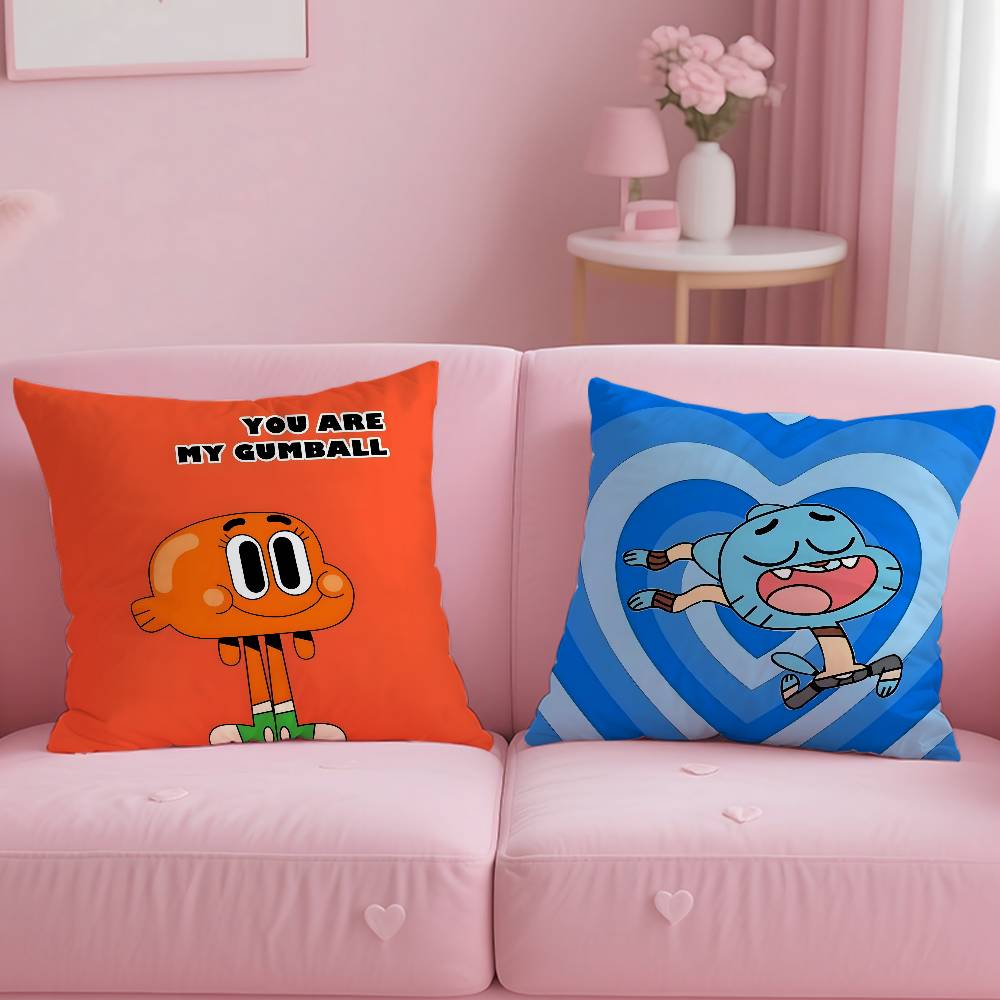 כיסוי כרית מצויר גאמבול עולם מדהים נוחות ספה מיטה משי אלגנטי רוכסן נסתר כיסוי כרית דקורטיבי מותאם אישית