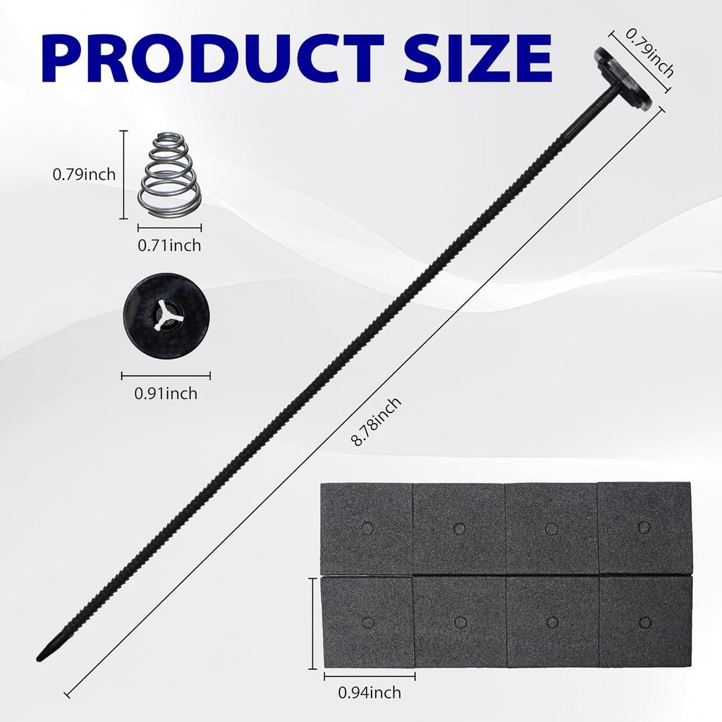 Automotive Fan Mounting Kit, Radiator Fan Zip Ties Clips Mounting Kit, Electric Mount Hold Down for Cooling Fan Transmission Cooler Radiator Fan Kit