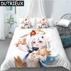 Hot Sale Game Anime Genshin Impact Printed Bedding Set Duvet Covers Pillowcases Comforter Bedding Set Bedclothes Duvet Cover 03