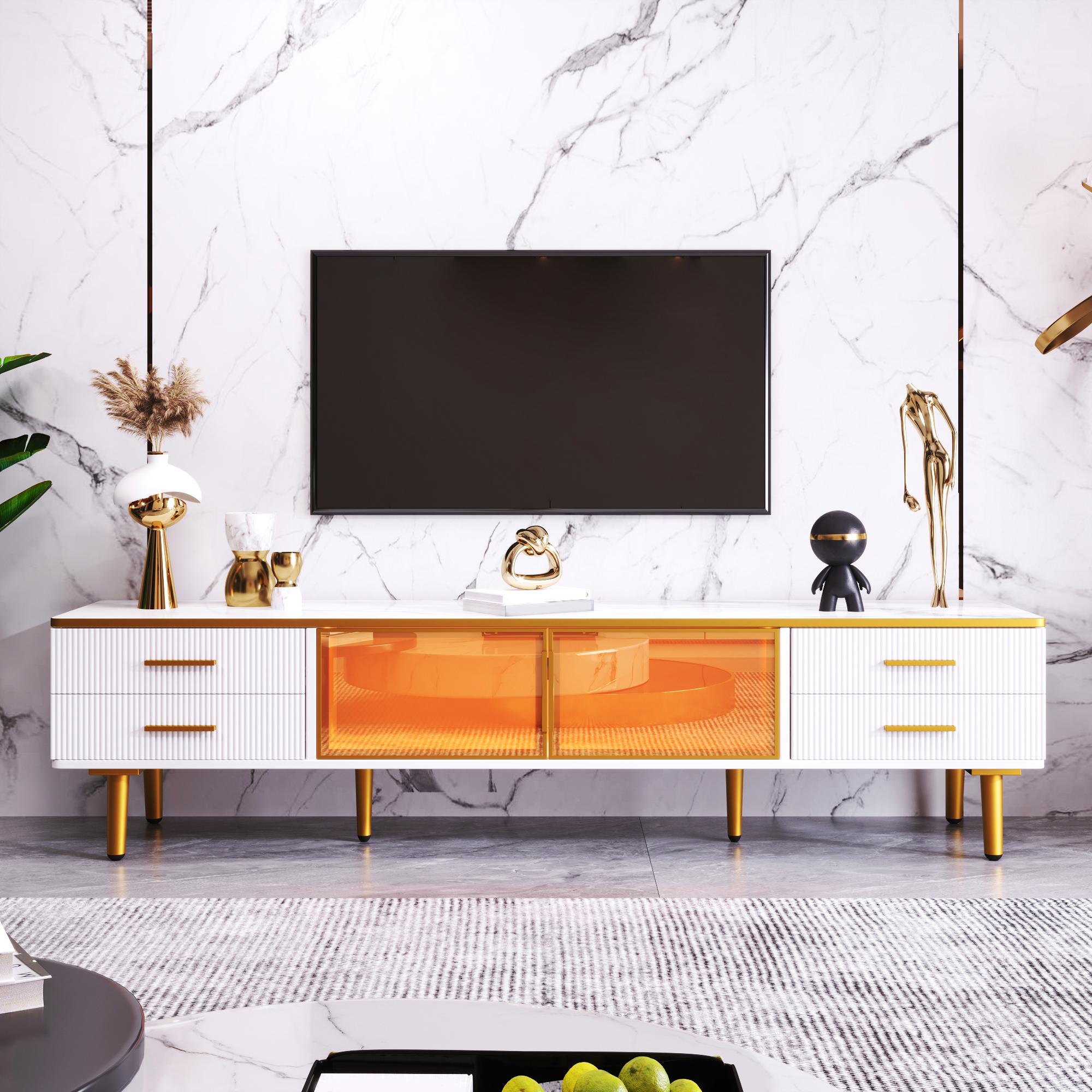 TV skapis ar marmora izskatu, 4