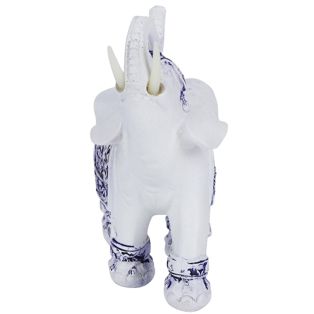 Haushalt Harz Tierfigur Simulation Niedliche Tierstatue Heimdekoration OrnamentBlau und Weiß Porzellan M (16221)