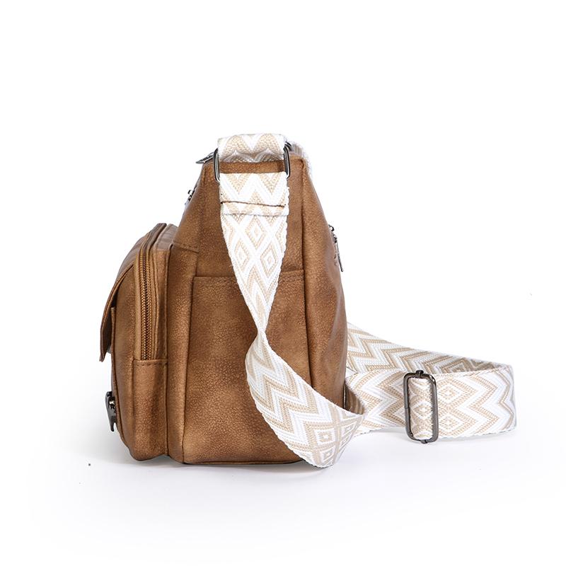 Vintage Soft Leather Bag Women's Large Capacity Multi-compartment Mother Bag Crossbody Bag