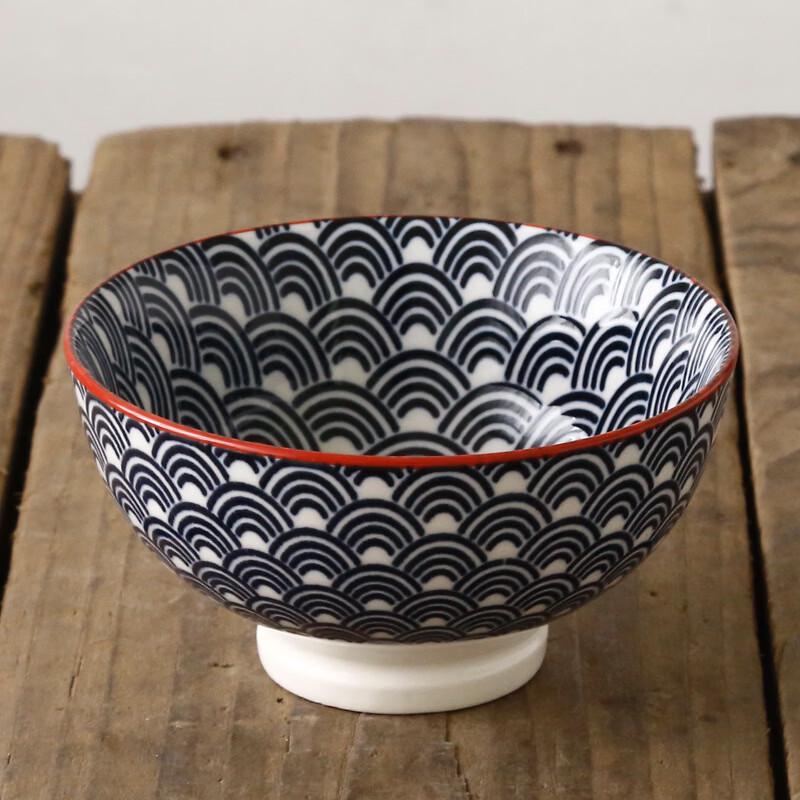 Dairuien Nordic Underglaze Ceramic High-Footed Rice & Porridge Bowls