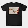 Men Black Print T-shirt Scritch The Cockatiel No-Cut Transfer Paper Print Cotton Tshirt