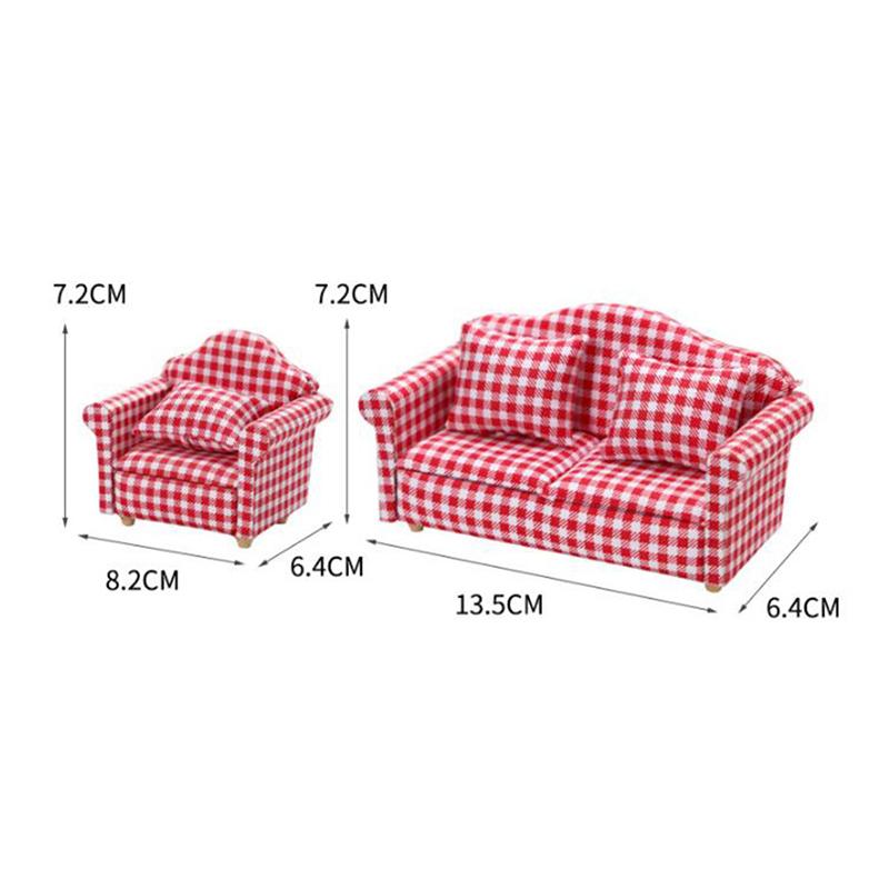 1/12 Miniature Sofa Doll House Furniture Living Room Accessorie For Kids Gift