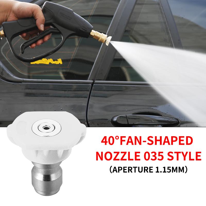 

Быстрый соединитель цвета смешивания высокого давления 1/4 дюйма, насадка для мойки автомобиля, металлическая форсунка для воды white035