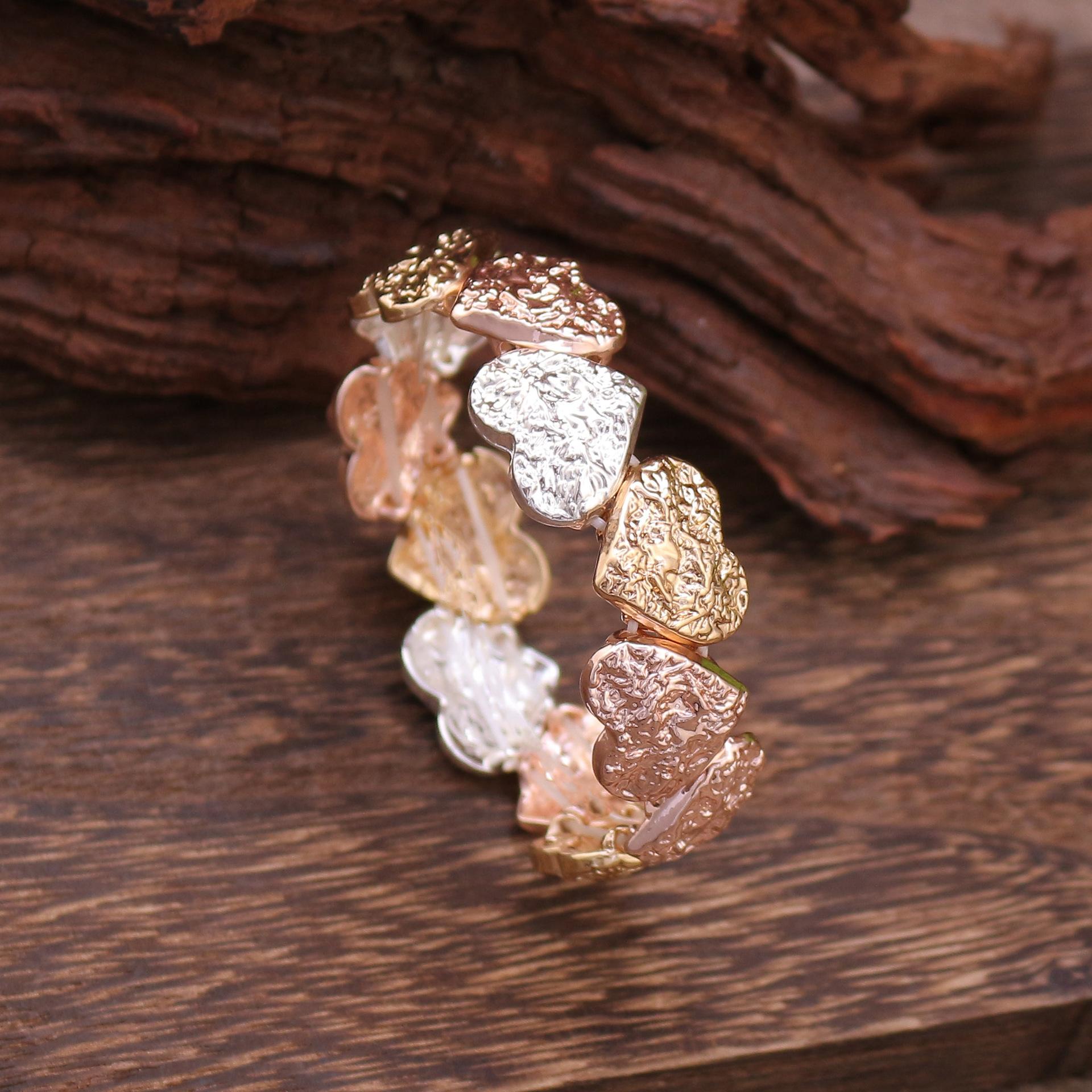 

Новый браслет-резинка «любовь» с неправильным смешением цветов, преувеличенный женский браслет премиум-класса с сердцем