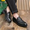 Men Business Casual Loafers Slip-On Dress Shoes Comfortable Leather Office Shoes Gentlemen Formal Non-Slip Penny Driving Shoes