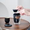Glass Travel Tea Set Portable One Pot Six Cups Express Cup Car Outdoor Camping Tea Business Gift