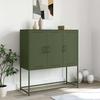 VidaXL Highboard Olive Green 100.5x39x107 Cm Steel, Sideboard, Cupboard, Side Cabinet, Cabinet, Storage Cabinet, 846540