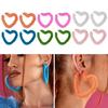 Sweet Cool Plush Heart Hoop Earrings Exaggerated Dangle Earrings Birthday Gift