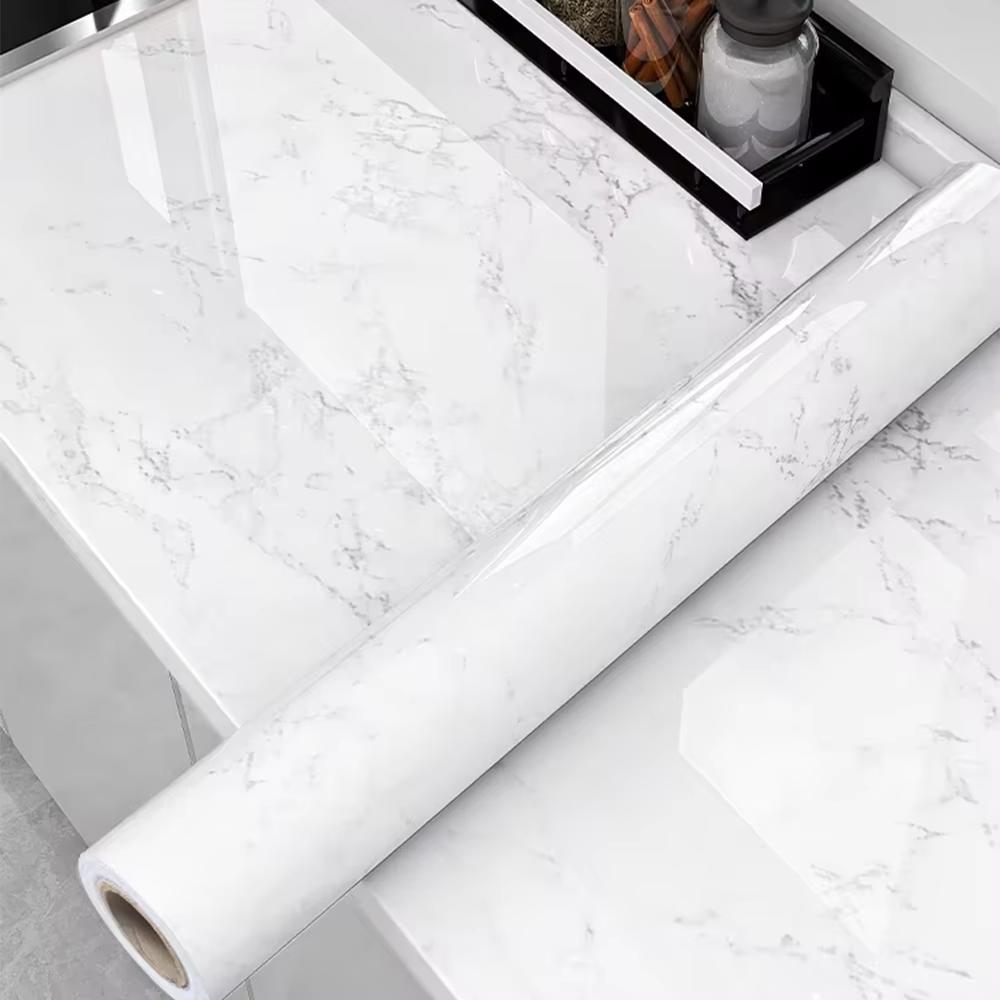40cm Self-adhesive Modern Marble Decorative Waterproof and Moisture-proof Wallpaper for Living Room Bedroom Kitchen Background