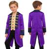 Costume da Bambino Esercito Britannico Coloniale: Cappotto Rosso Frac con Bordi Dorati & Spalline per Rievocazione della Guerra Rivoluzionaria