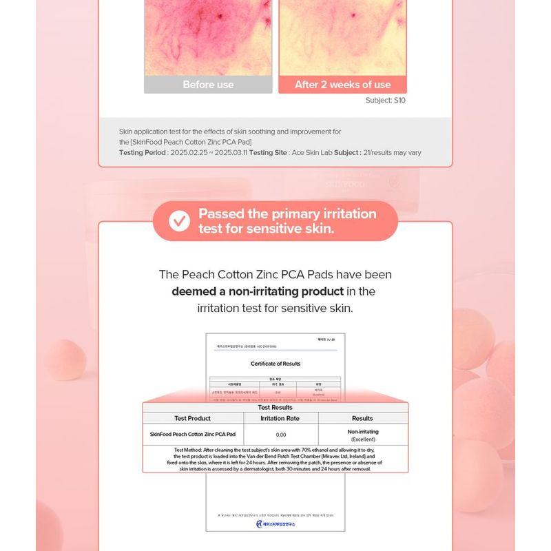 Skinfood Almofada de Algodão com Zinco PCA de Pêssego