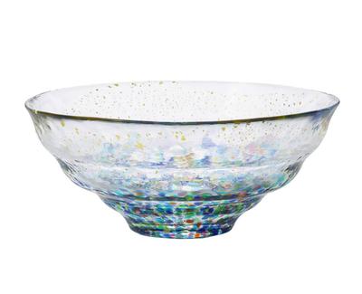 ADERIA Tsugaru Vidro MATSURI Schüssel, Goldglas, hergestellt in Japan, für Präsentation, Salat, tiefe Küche, Einweihungsparty, Gruß, Ruhestand, Geburtstag