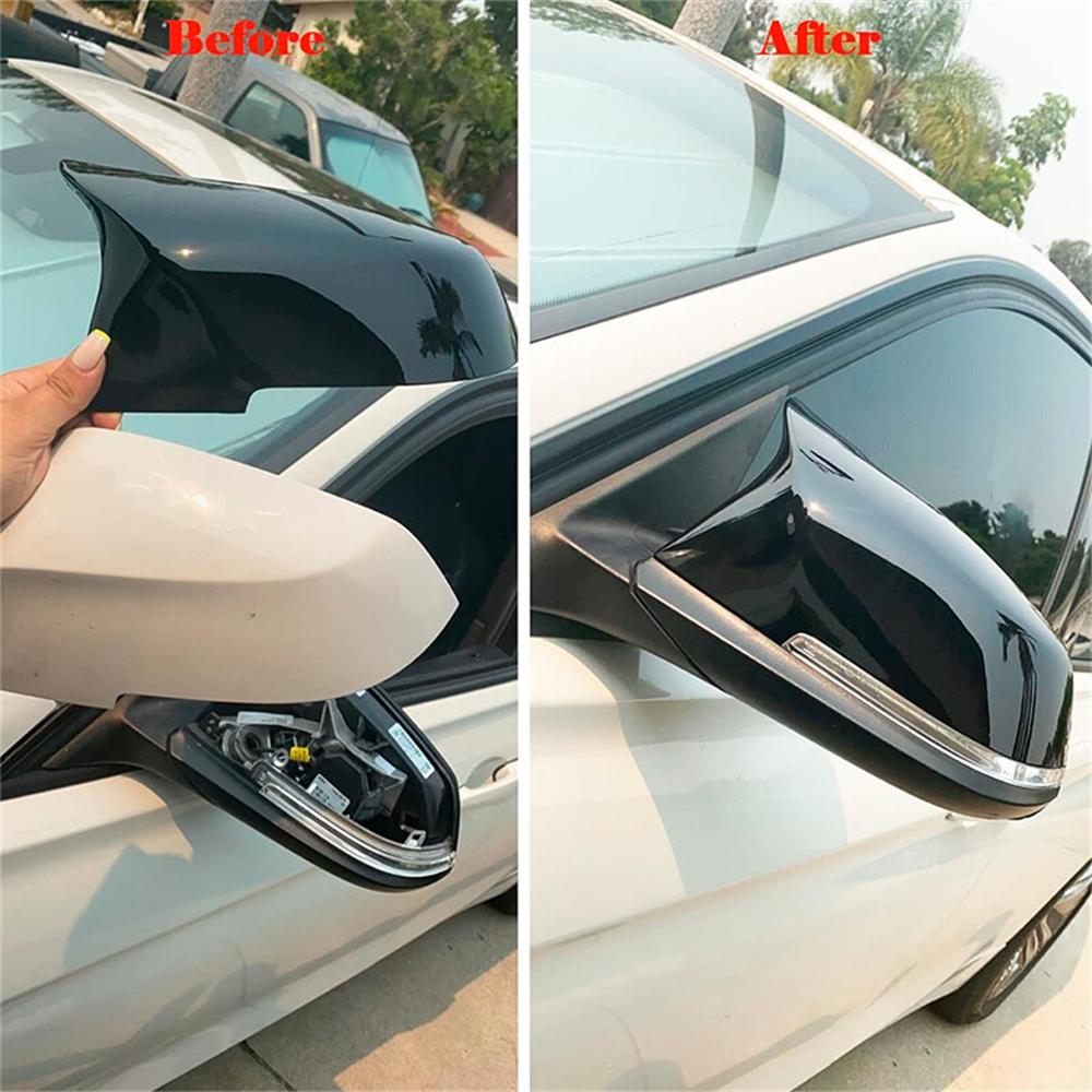 Gloss Black Wing Mirror Cover Caps For Bmw 3/4 Series F20 F21 F22 F30 F32 F36