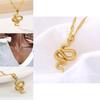 Elegant Gold And Silver Alloy Snake Pendant Necklace For Women Fashion Accessory