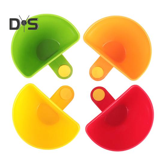 

Набор из 4 зажимов для мисок, тарелок, блюдец для соуса пищевого класса, пригодных для мытья в посудомоечной машине, переносная коробка для приправ, специй, томатного соуса, соли, овощного уксуса, кетчупа разноцветный