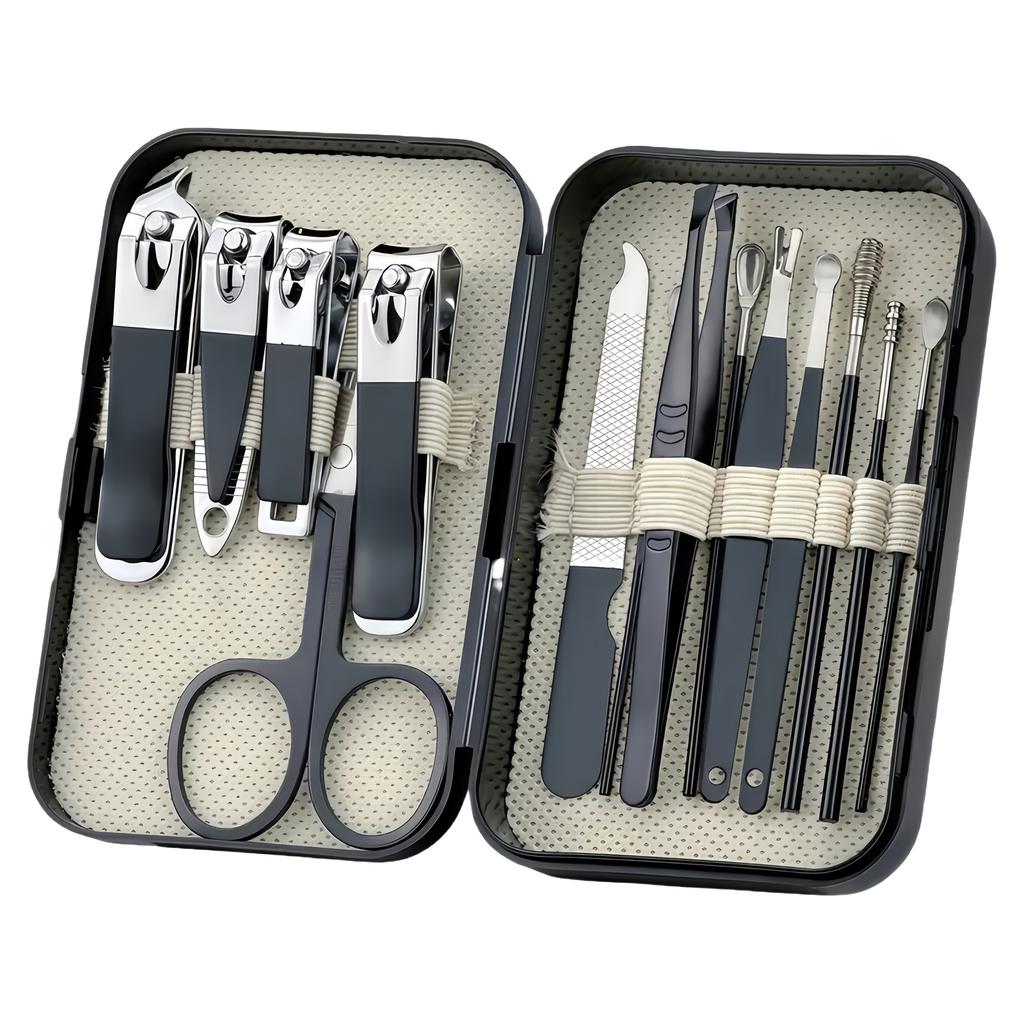 14-Piece Portable Travel-Case Manicure and Pedicure Set – Designed for Foot Care and Beauty