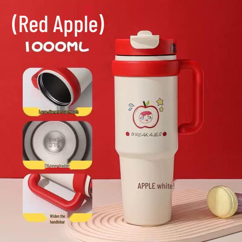 Changqi Large Capacity 316 Stainless Steel Insulated Tumbler with Handle and Straw