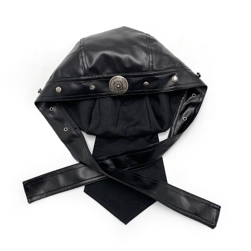 Rivetto Custodia in Pelle Cinturino per la Testa Cappellino Cappellino Harley Cappellino Ferroviario Cappellino Pirata Cappellino Baotou in PU