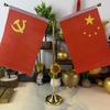 36cm Gold and Red National Flag Table Ornament