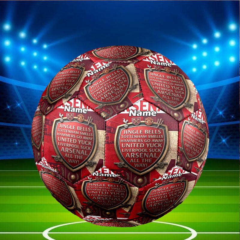 Benutzerdefinierter Name Personalisierter Arsenal F.C. Druck Größe 5 Fußball Training & Spiel Fußball, für Team, Kicken, Geschenk für Fußball-Enthusiasten