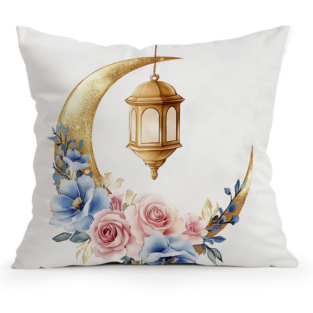 Ramadan Lantern Moon Pillowcase Printed Polyester 40/45/50Cm Throw Pillowcover Decorative Sofa Cushion Pillowslip Home Decor