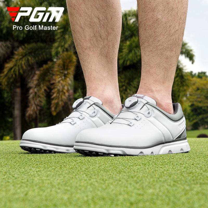 PGM Men's Breathable Non-Slip Golf Sneakers with Knob Laces for Autumn