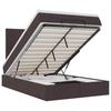 Enjoy a restful night s sleep with this ottoman bed with mattress and LED lighting in dark brown measuring 120 x 190 cm