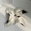 Two-Tone Satin Square Scarf Hair Tie: Fashionable Elastic Band for Women's Hair