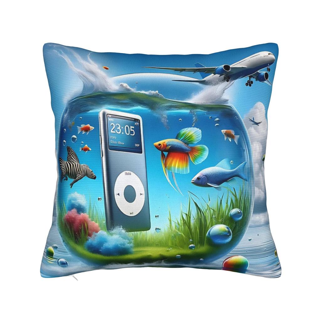 Frutiger Aero Square Pillow Case  Cushion Cover Creative Zippered Decorative Pillowcase for Home 18"x18"