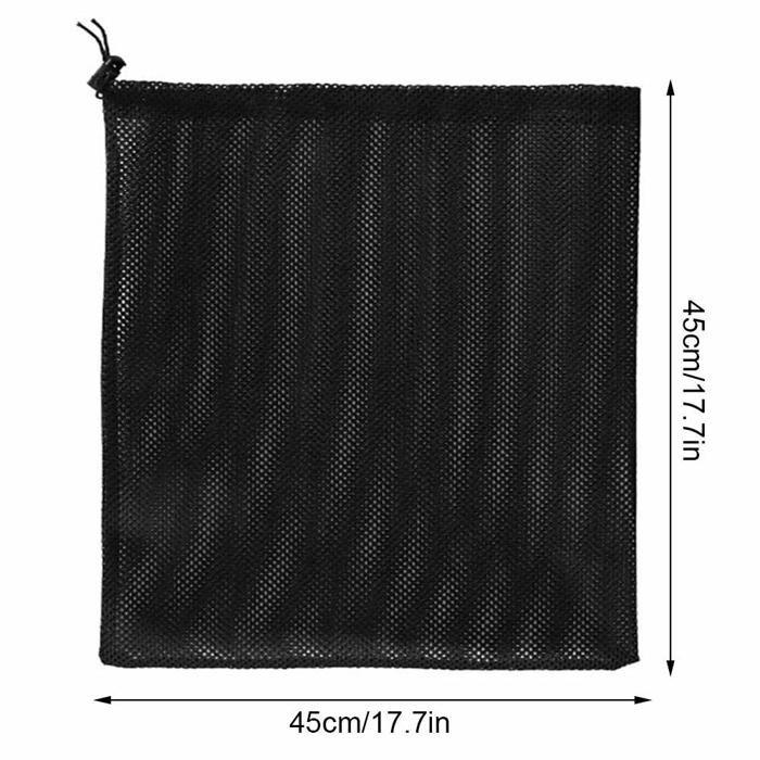 Sac filtrant pour pompe à eau 45×45 cm - maille industrielle noire avec cordon de serrage