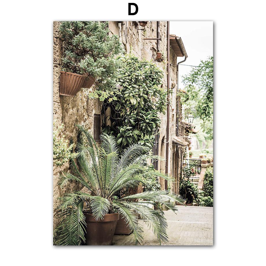 Nordic Town Retro Car Street Lemon Tree Leaf Wall Art Canvas Painting Posters And Prints Wall Pictures Living Room Bedroom Decor