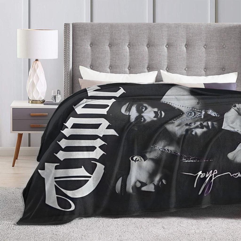 Rapper Tupac  Blanket Flannel 2pac Hip Hop Super Warm Throw Blanket for Outdoor Travel Bedroom Quilt