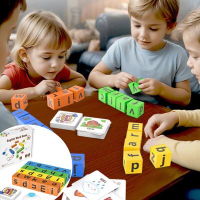 Lustiges Worträtsel für Kinder - Englische Buchstaben zuordnen für 3-6 Jahre - Früherziehungs-Produkt