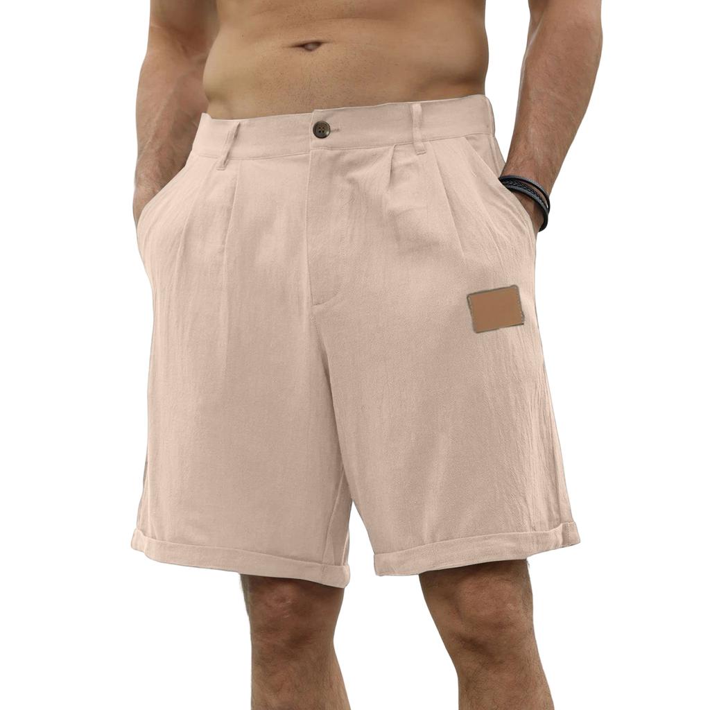 Herren Freizeithose mit bequemen leichten Knopftaschen und einfarbige Badeshorts