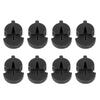 8Pcs Violin Mute Adjustable Rubber Silencer Single Hole Practice Parts Accessories Black