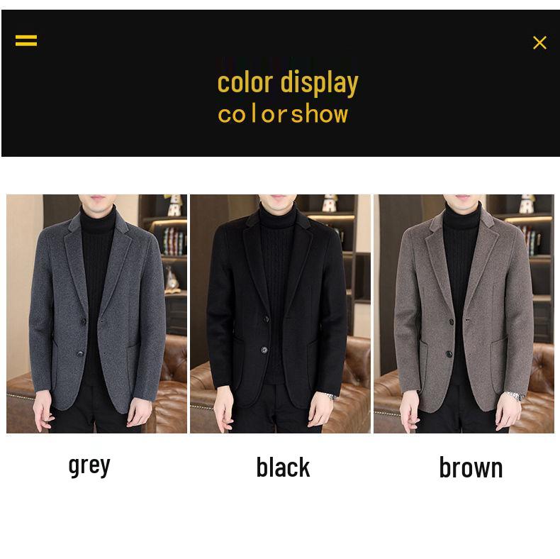 Men's Wool Business Casual Double-Faced Coat - Autumn/Winter Collection
